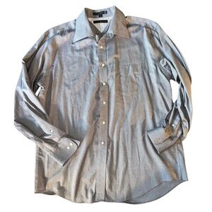 Tommy Traveler TLC The Lifetime Collection Button-Down - Gray, Size XL 17 34-35